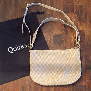 Quince Leather Shoulder Bag with Adjustable Crossbody Strap